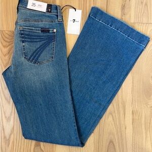 7 For All Mankind Women's Flare Blue Jeans